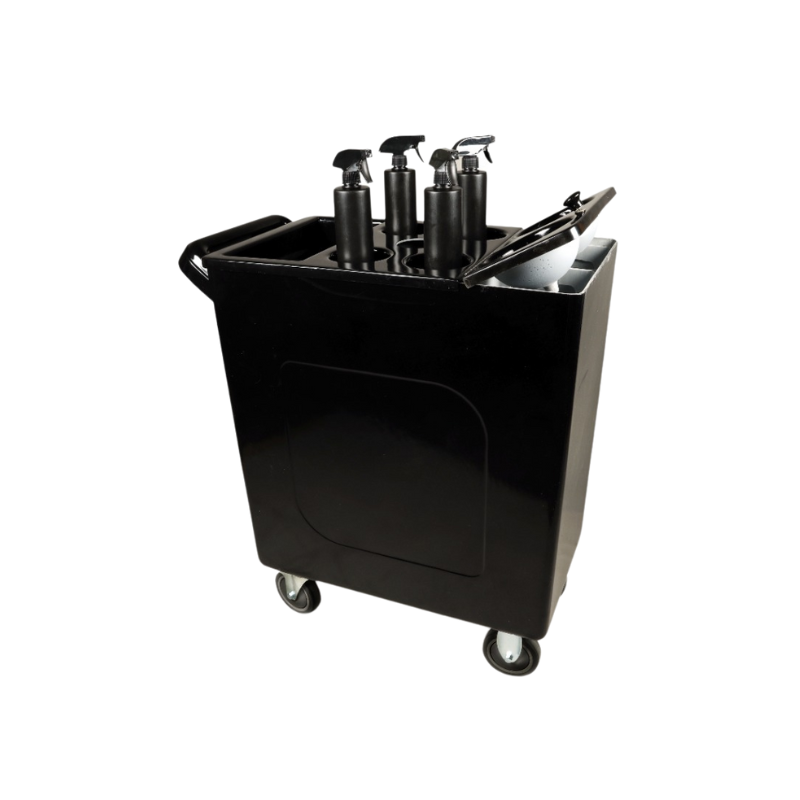 Car wash trolley black.